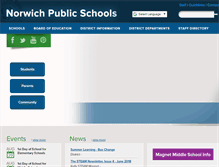 Tablet Screenshot of norwichpublicschools.org